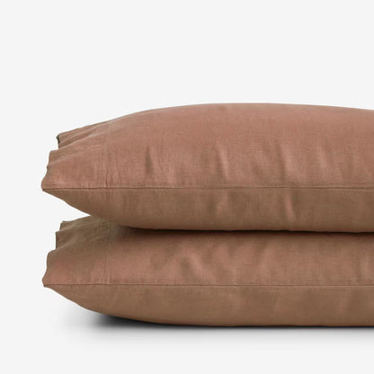 Legends Hotel Terracotta Washed Linen Standard Pillowcases (Set of 2)