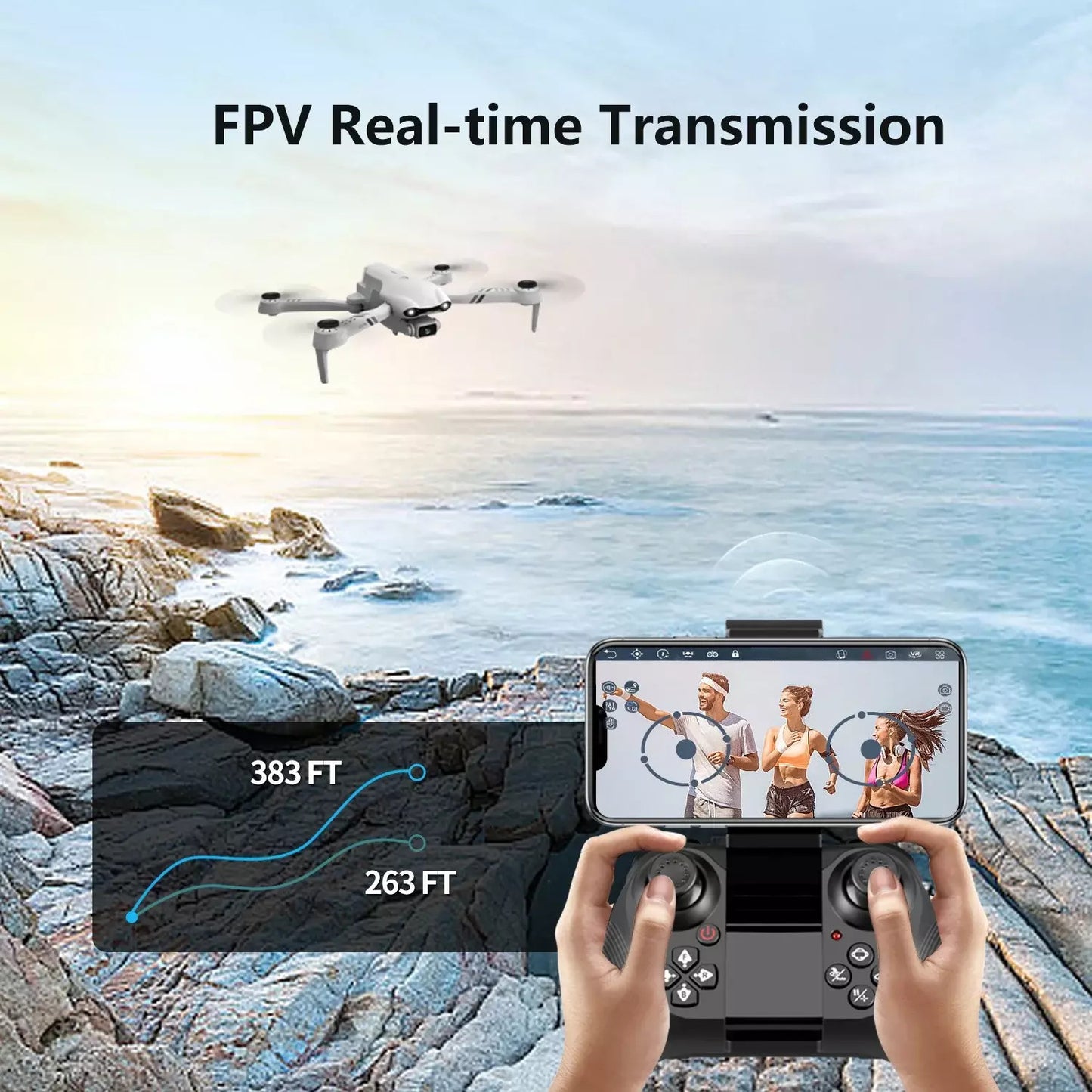 F10 Foldable Drone With Camera For Adults,1080P HD FPV Live Video RC Quadcopter