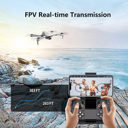 F10 Foldable Drone With Camera For Adults,1080P HD FPV Live Video RC Quadcopter