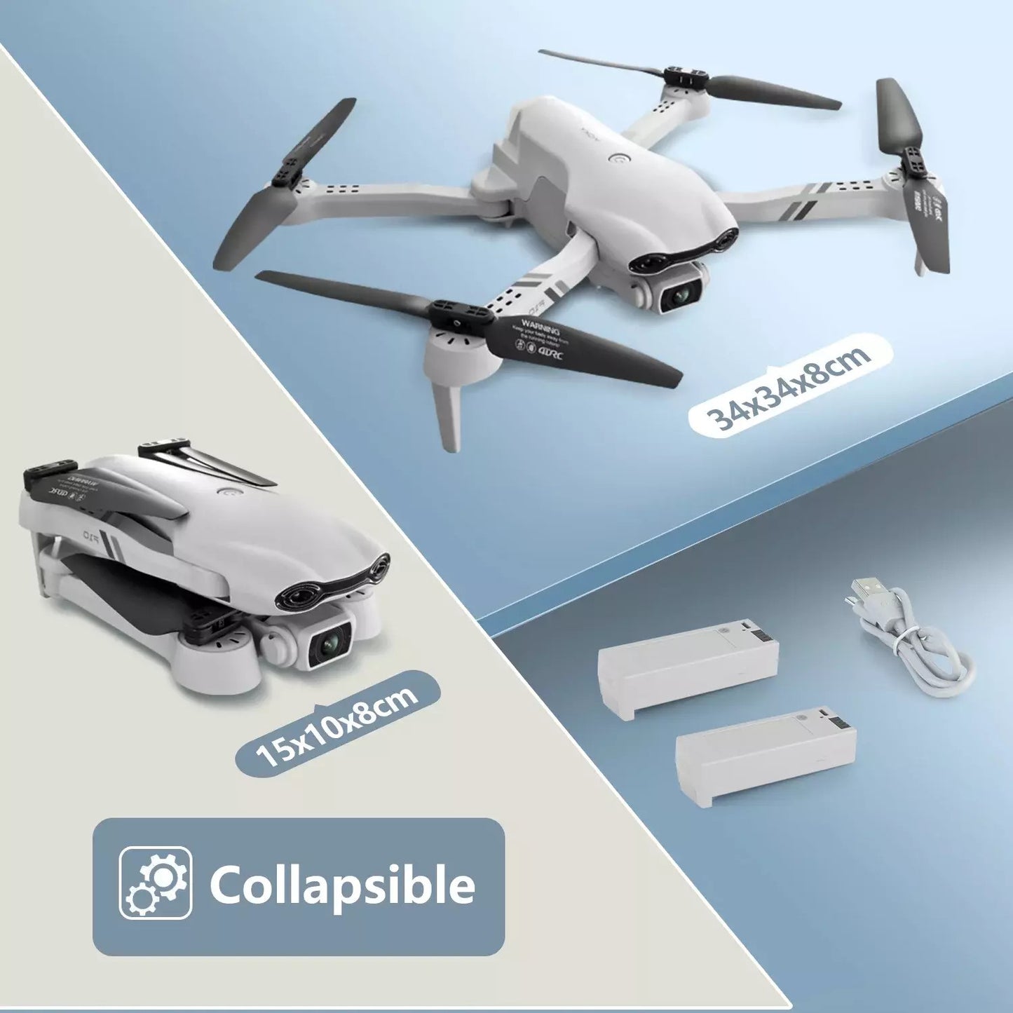 F10 Foldable Drone With Camera For Adults,1080P HD FPV Live Video RC Quadcopter