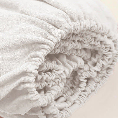 Nordic Style Natural Linen Plain Washable Bed Sheet Bedspread