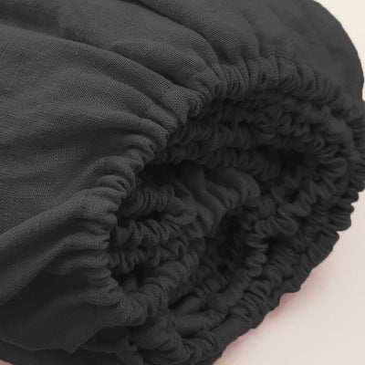 Nordic Style Natural Linen Plain Washable Bed Sheet Bedspread