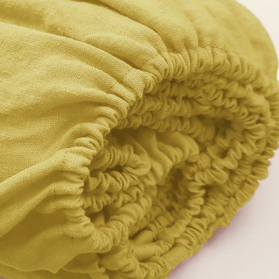 Nordic Style Natural Linen Plain Washable Bed Sheet Bedspread