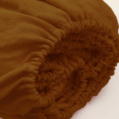 Nordic Style Natural Linen Plain Washable Bed Sheet Bedspread