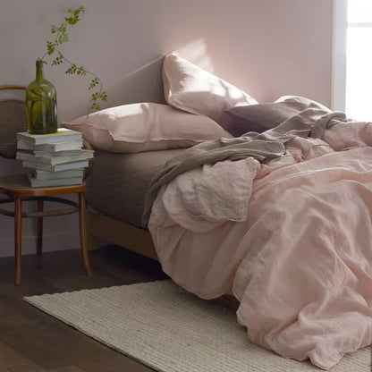Legends Hotel Rose Washed Linen King Pillowcases (Set of 2)