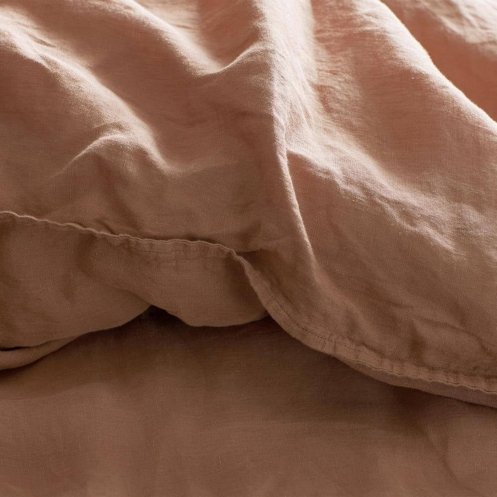 Legends Hotel Terracotta Washed Linen Standard Pillowcases (Set of 2)