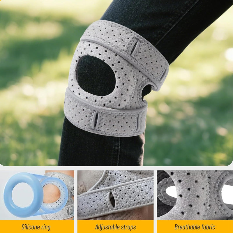 1X Wellknee Knee Brace,Well Knee Sleeve For Women Men,Adjustable Patellar Tendon  P Ink