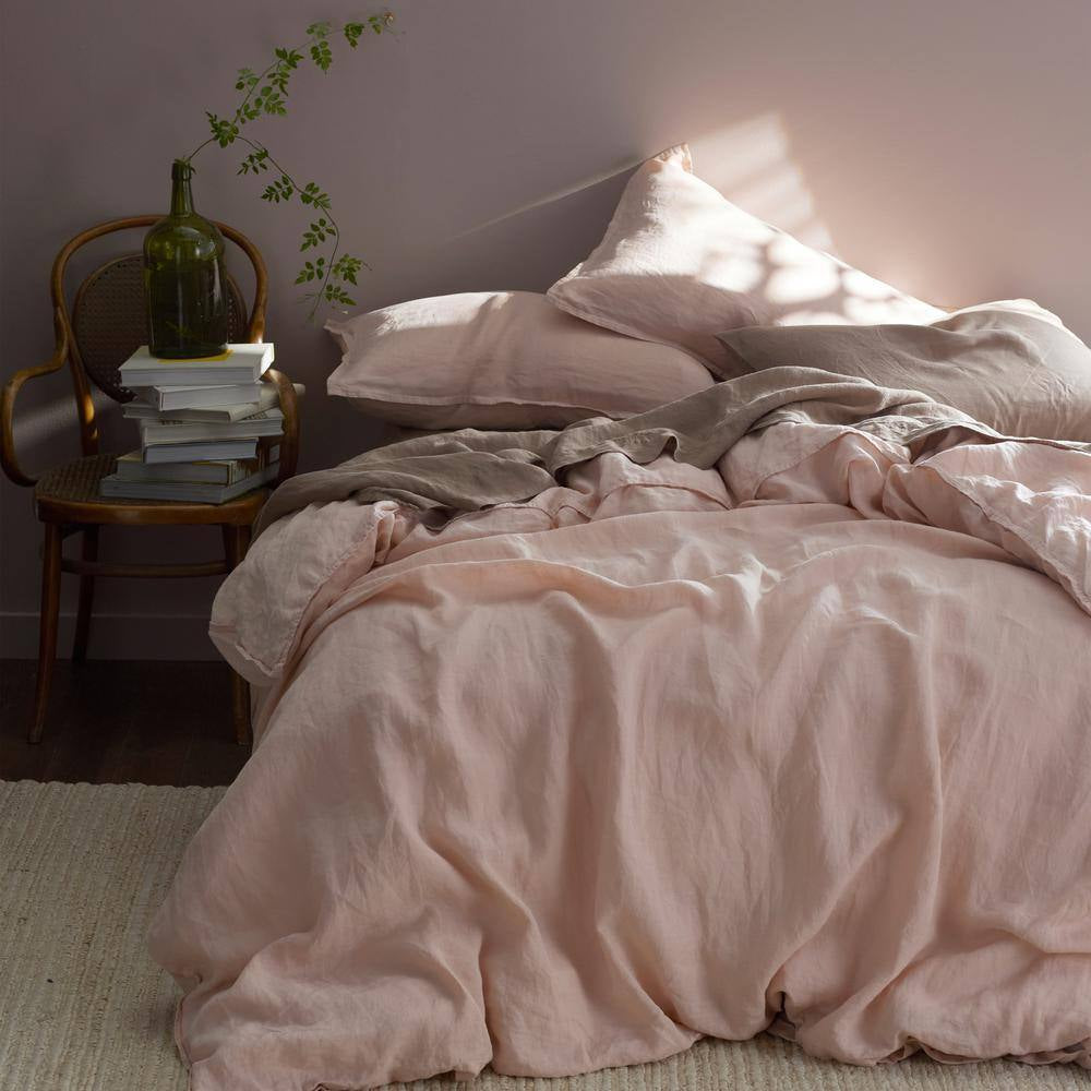 Legends Hotel Rose Washed Linen King Pillowcases (Set of 2)