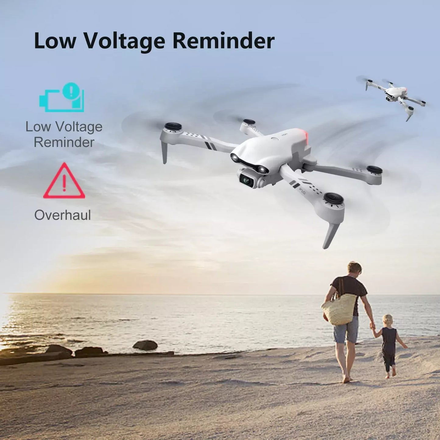 F10 Foldable Drone With Camera For Adults,1080P HD FPV Live Video RC Quadcopter