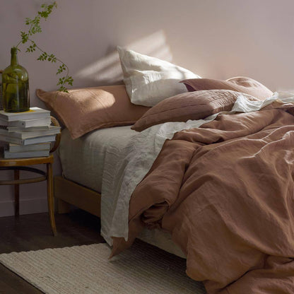 Legends Hotel Terracotta Washed Linen Standard Pillowcases (Set of 2)