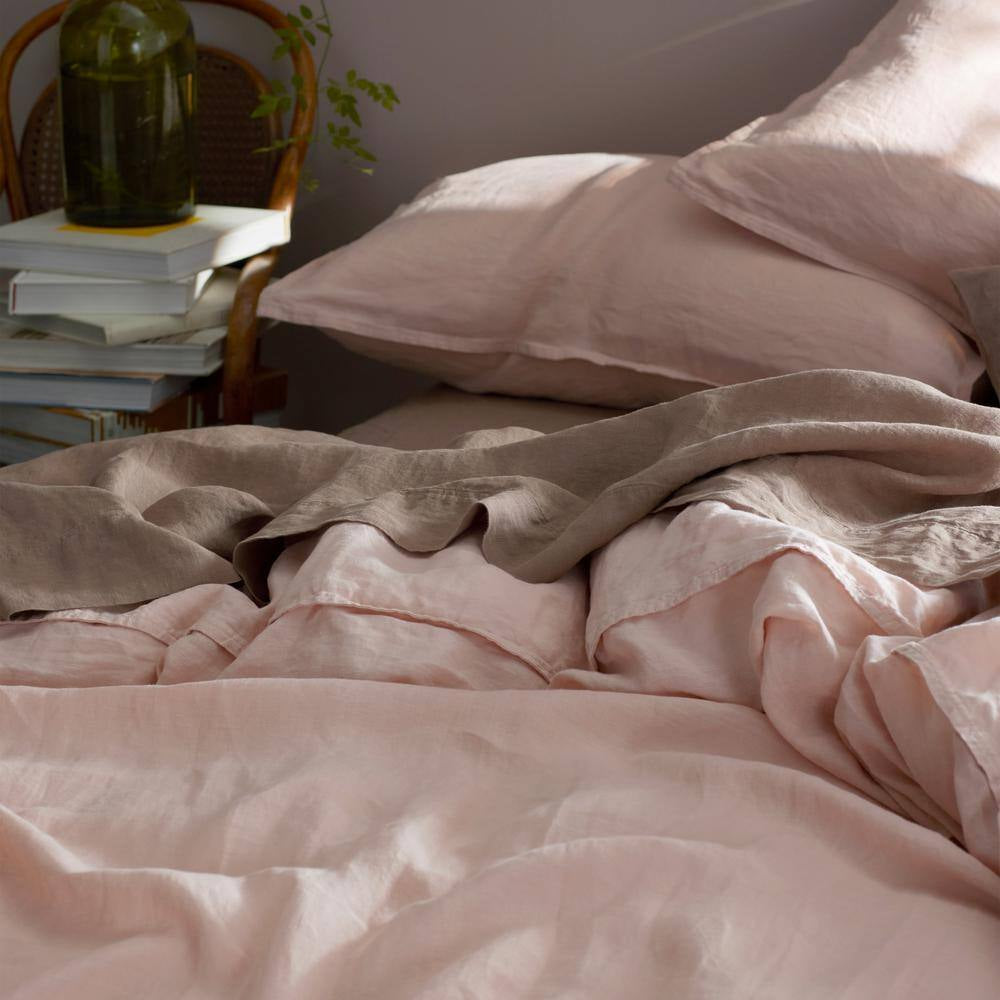 Legends Hotel Rose Washed Linen King Pillowcases (Set of 2)