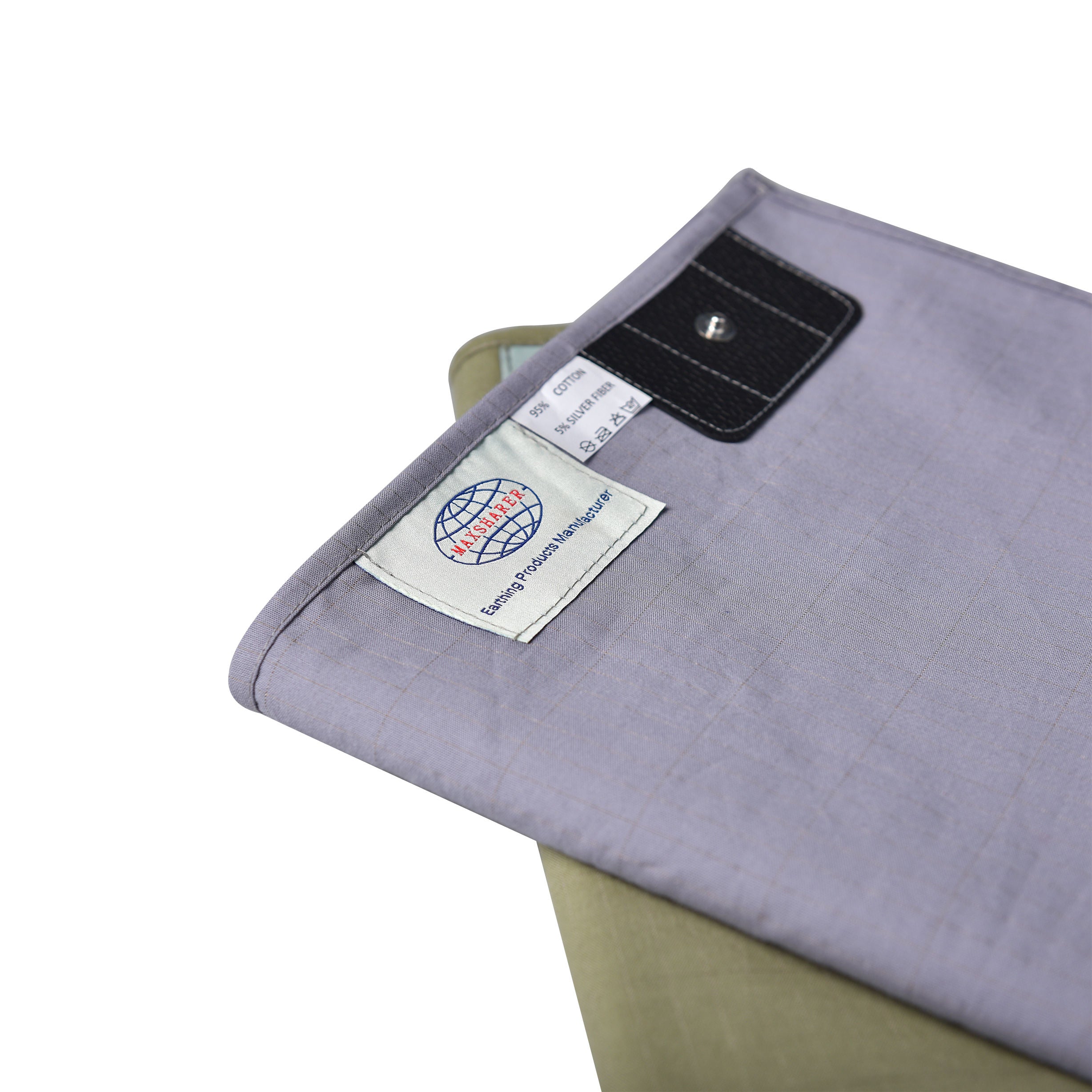 GroundBeds Luxe – Grounding Grounded Silver Fiber Antibacterial Fabric Anti-static Bed Sheet