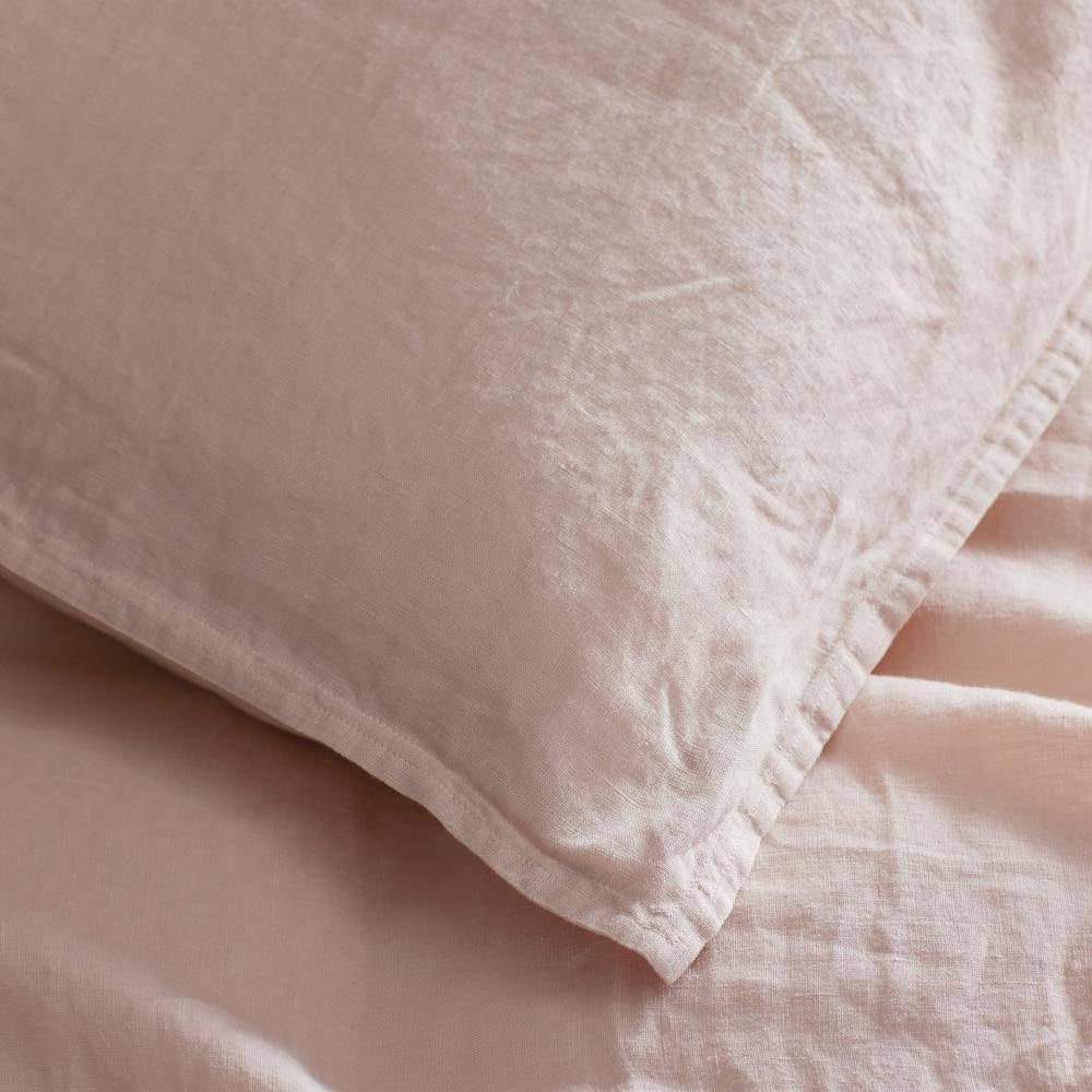 Legends Hotel Rose Washed Linen King Pillowcases (Set of 2)