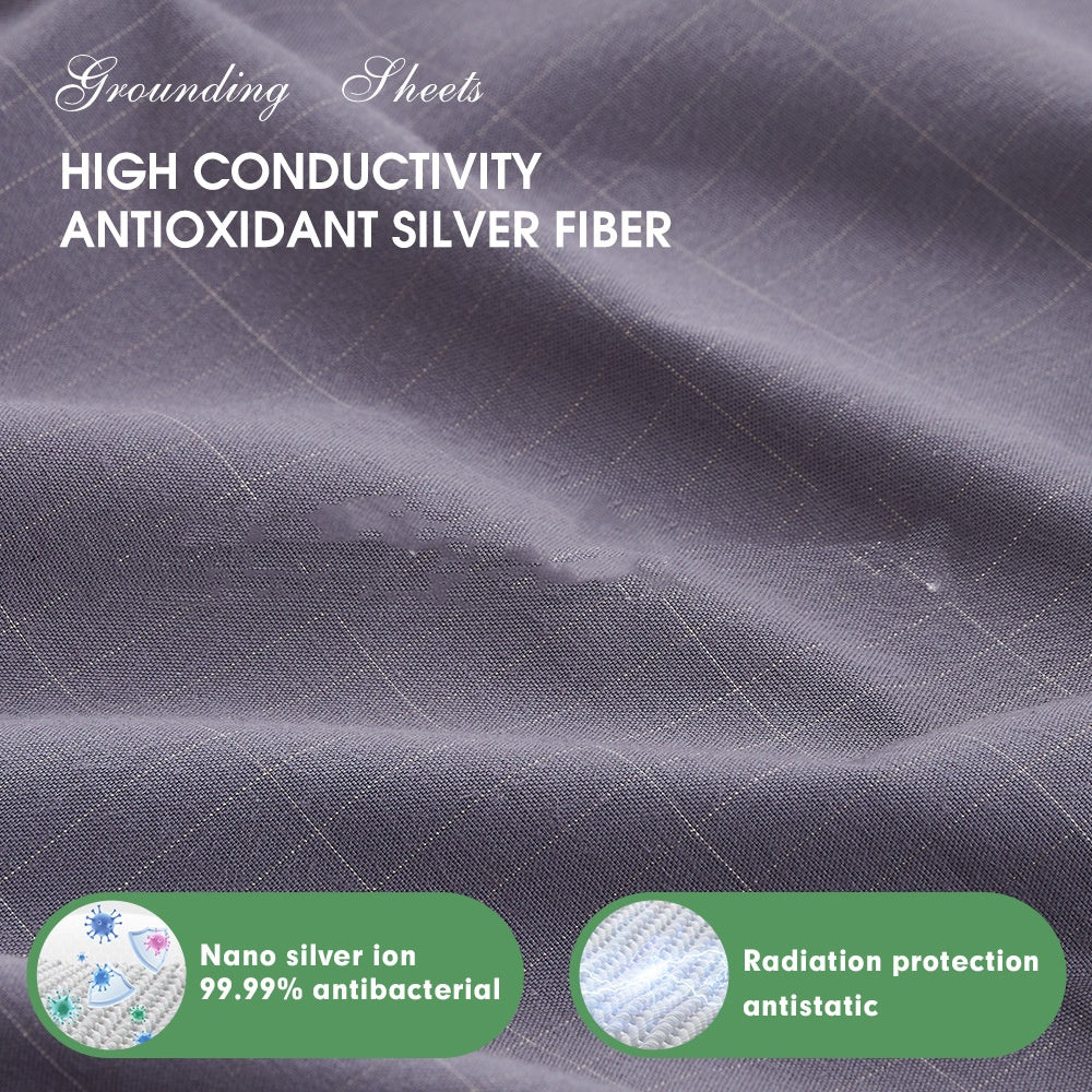 Premium Silver Fiber Antibacterial Anti-static Grounding Fitted Sheet