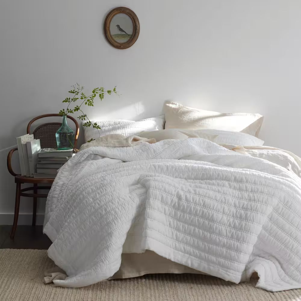 Legends Hotel White Washed Linen Full/Queen Quilt
