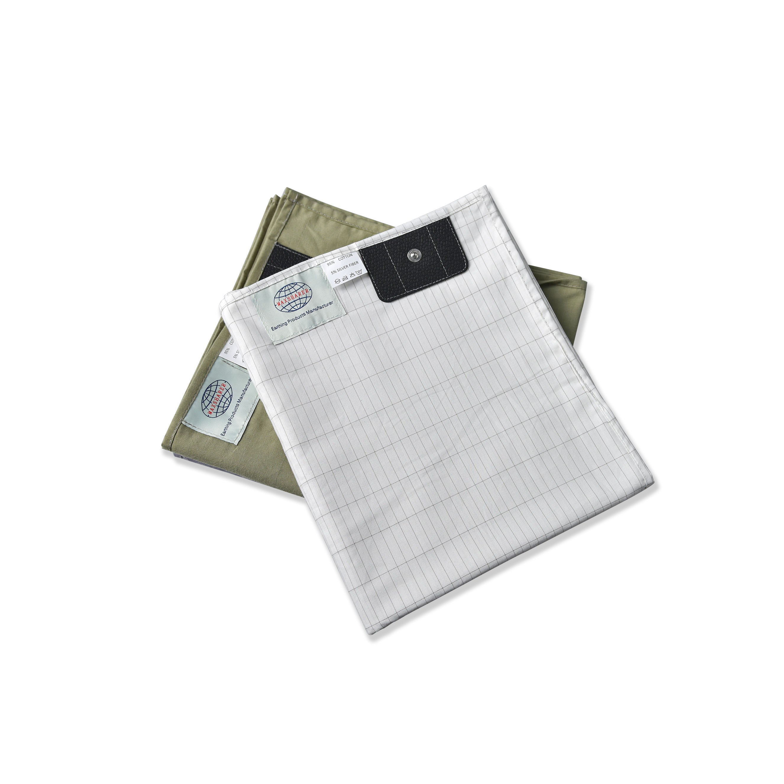 GroundBeds Luxe – Grounding Grounded Silver Fiber Antibacterial Fabric Anti-static Bed Sheet