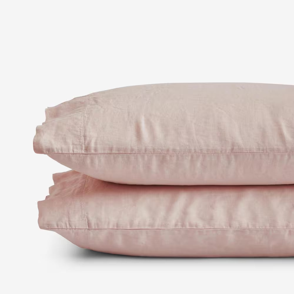 Legends Hotel Rose Washed Linen King Pillowcases (Set of 2)