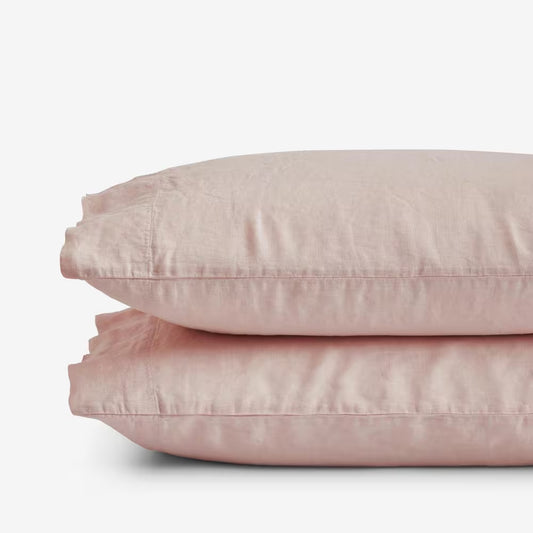 Legends Hotel Rose Washed Linen King Pillowcases (Set of 2)
