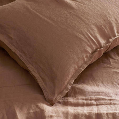 Legends Hotel Terracotta Washed Linen Standard Pillowcases (Set of 2)