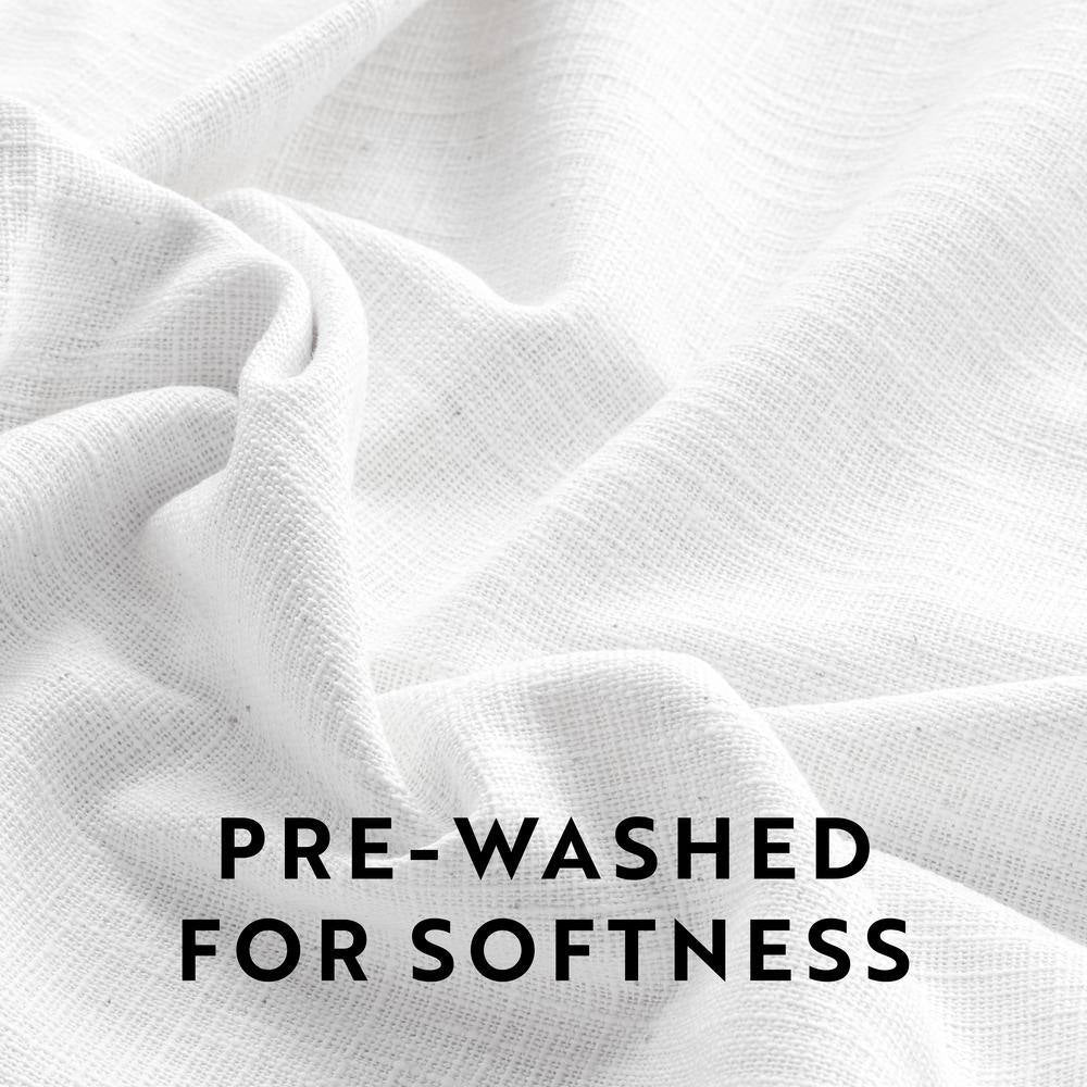 4-Piece Gray Solid Linen & Rayon from Bamboo Blend California King Deep Pocket Bed Sheet Set
