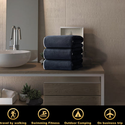 3 Pieces Egyptian Cotton Towels Large Size Bath Sheet Super Soft Towel Bale Set
