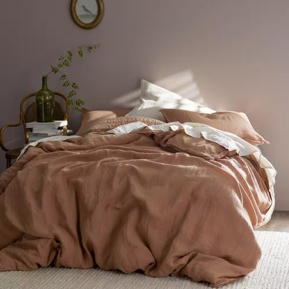 Legends Hotel Terracotta Washed Linen Standard Pillowcases (Set of 2)