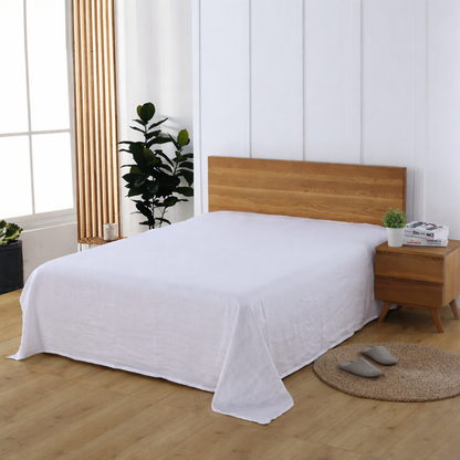 100% French Linen Sheet  – Queen Size Luxury Breathable Linen Bedding