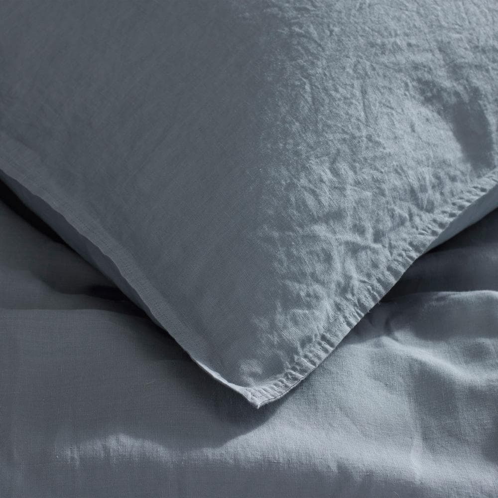 Legends Hotel Dusty Blue Washed Linen King Pillowcases (Set of 2)