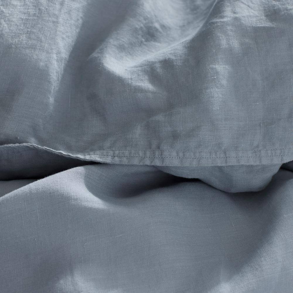 Legends Hotel Dusty Blue Washed Linen King Pillowcases (Set of 2)